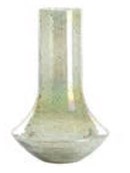 Vaas doorsnee 25x40cm Leanna glas steenslag groen